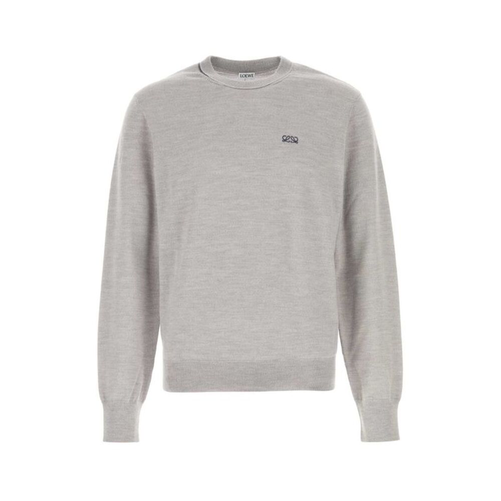 Loewe Men Grey Wool Blend Sweater